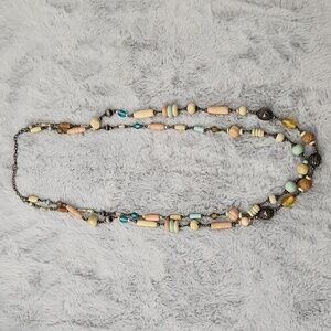 Unbranded vintage double chain beaded necklace